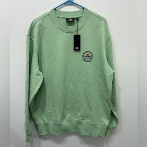 Dickes NWT Green Logo Sweatshirt Men’s Large Oversized Pullover New Cotton